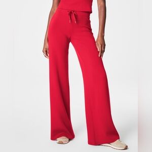 Spanx Women's Red Wide-Leg Pants